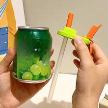 Soda Can Straws Covers, Plastic Craft - Multicolor - View 3