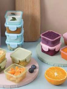 1 pieza Mini caja redonda para almacenamiento de alimentos, caja bento portátil, caja de almuerzo pequeña, caja de almuerzo mini para estudiantes de primaria, apta para microondas y refrigerador, caja de conservación de frutas, recipiente redondo de plástico transparente con tapa, recipiente hermético, caja de almacenamiento de alimentos para la cocina, caja bento para el hogar - color - Ver 1