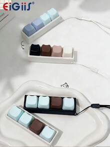 EIGIIS 1 pieza Llavero de teclado de moda - Hecho de material de PVC/Nailon, Adecuado para bolsos y mochilas, Haz clic para liberar el llavero, Regalo perfecto para vacaciones - Multicolor - Ver 2