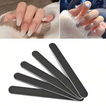 10pcs/Set 100/180 Grit Double-Sided Reusable Nail Sanding Pads, Nail Buffer Blocks, Suitable For Natural Nails And Nail Art, Home And Salon Use, Nail Care Tools, Back To School Nail Art Supplies, Suitable For Nail Extensions