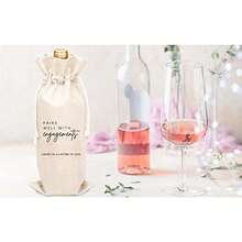 Wedding Gift Wine Bags Burlap Wine Bottle Cover Bag For Engagement Bridal Shower Bridesmaid Bachelorette Party Favor 1 Pc Wine Bag A32 - Beis - Ver 5