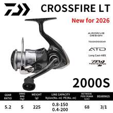 DAIWA CROSSFIRE LT 旋转式渔线轮 1000-6000 ABS 金属线轴 5-12KG 强力硬式渔线轮 轻巧坚固的机身 - 金色 - 查看 22