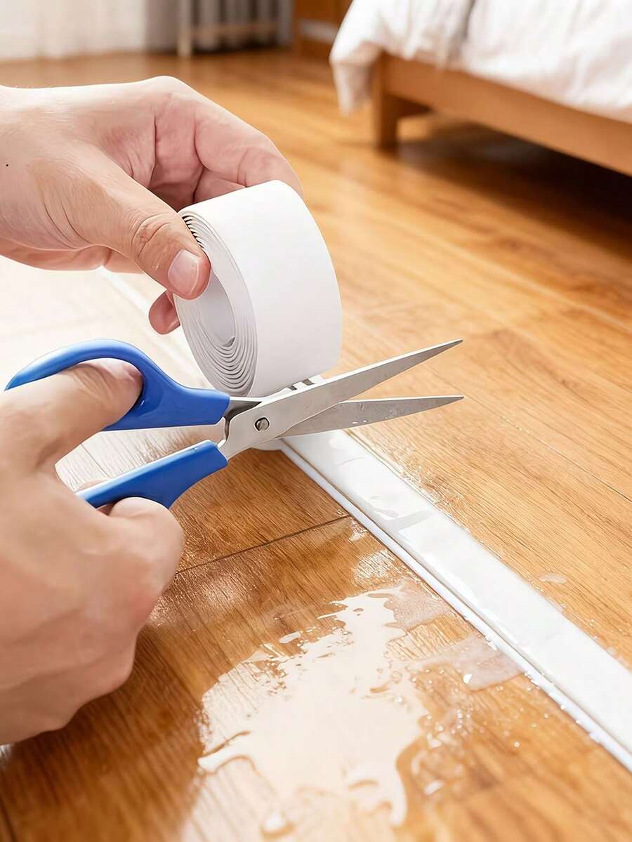 1 Cuộn băng keo chống thấm, dải bịt kín chống thấm cho phòng tắm và nhà bếp, miếng dán chống thấm cho bồn rửa và nhà vệ sinh, dễ cắt, thích hợp cho phòng tắm và nhà bếp.