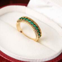 1pc Women's Wedding Ring, Fashionable Minimalist 18K Plated Copper Material, Sapphire Blue, Rose Red, Emerald Green, White Zirconia Ring, Suitable For Women's Daily Wear Jewelry - Ring - View 18