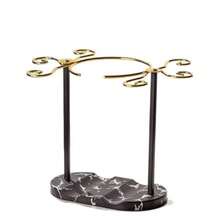 Homya - Estante de exhibición vertical para copas de vino mesa de cocina gabinete de vino enfriador de vino + 2 botellas 6 copas de vino estantes de vino de primera calidad - Jinfu26 - Ver 2