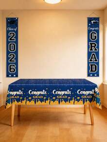 2件套2026毕业季装饰品 - 2026毕业季派对装饰品 - 2026蓝色横幅套装（派对用品横幅） - 多色 - 查看 1
