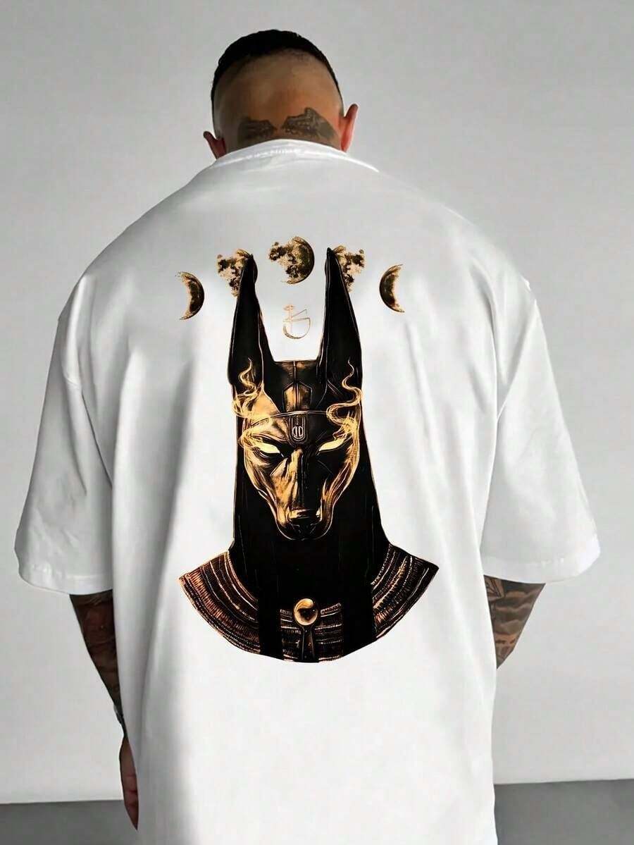 Colorful Casual Adult Short Sleeve Oversized Style T-Shirt For Men Suitable For All Seasons Cotton Custom Print - trắng - Xem 1