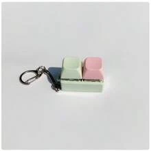 1pc Novelty Keycap Fidget Keychain - Mechanical Keyboard Style Clicker For Stress Relief, Unique Office Desk Toy & Gadget Gift - Multicolor - View 7