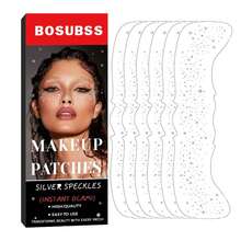 6/3pcs Gold/Silver Glitter Star Temporary Tattoo Stickers, Easy To Apply Natural Freckle Makeup - Multicolor - View 8