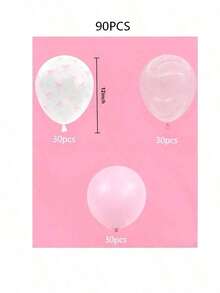45/90个12英寸浅粉色和透明白色蝴蝶结印花气球，适合女孩生日派对、单身派对、蝴蝶结主题生日派对、迎婴派对、新娘送礼会、婚礼、周年纪念装饰、女孩生日装饰、迎婴派对装饰、性别揭晓派对、迎婴派对回礼、母亲节装饰、毕业典礼等场合。 - 粉色 - 查看 17