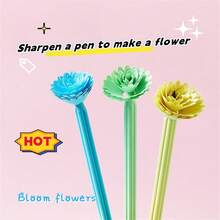 10pcs Floral Petal Shaped Pencils, HB Pencils, Rainbow Pencils For Journaling, Back To School - Sets - View 3