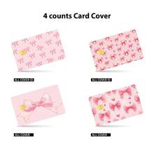 4pcs Colorful Credit Card Skin Stickers, Waterproof Scratch-Resistant Personalized Decorative Protective Film, Suitable For Credit Cards/Debit Cards/Transit Cards - C-multicolor - View 3