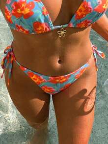 Sultry Sol 2026新款红色花卉印花时尚沙滩度假女士比基尼两件套泳装 - 彩色 - 查看 3