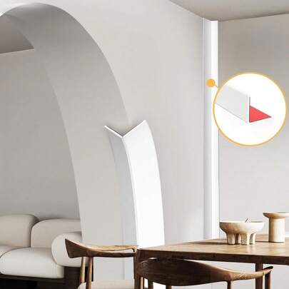 1pc 6cm X 2m Wall Corner Guard, Soft PVC Wall Corner Trim, Adhesive For Wall, Ceiling, Window, Door Frame Edge Protection