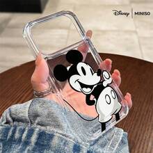 Disney Mickey Mouse Retro Black & White Design Phone Case Suitable For IPhone 17/17 Pro/17 Pro Max/17 Air/16/15/14/13/12/11/X Series Iphone 17 Pro Max Case Iphone 17 Pro Case Iphone 17 Case Stocking Stuffers The Girlfriend - Clear - View 1