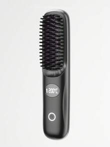 New USB Rechargeable Hair Straightener Brush, Wireless Portable Hair Straightener, Negative Ion Hair Care, 2-In-1 Straightener & Curler, Battery Capacity: 2000mAh - Multicolor - View 16