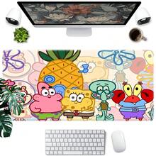 SpongeBob SquarePants 1 tấm lót chuột hoạt hình - Đế cao su, chất liệu polyester, phụ kiện chơi game, đường may viền chắc chắn, phù hợp cho chơi game và văn phòng, lý tưởng cho máy tính xách tay và khách sạn, món quà sinh nhật hoặc Giáng sinh hoàn hảo, và là tấm lót chuột tốt nhất để trang trí bàn làm việc. Phụ kiện bàn làm việc, phụ kiện bàn làm việc, đồ dùng văn phòng, phụ kiện văn phòng, thảm lót bàn, tấm lót chuột, bàn học, trang trí bàn làm việc. - 1 cái - Xem 2