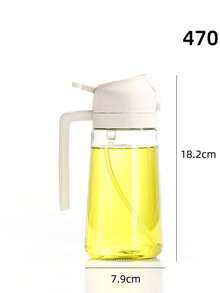 1/2 Pcs Universal Transparent 2-In-1 Oil Sprayer & Dispenser, 470ml PP+Glass, Leak-Proof Adjustable Nozzle, For Cooking/BBQ/Salad/Baking, Practical Kitchen Tool, Perfect Mother's Day Gift For Cooking Lovers,Transparent Oil Pot Spray Pour Two-In-One Home Kitchen Glass Oil Bottle High-Pressure Nozzle Press Glass Oil Spray Pot - Multicolor - View 14