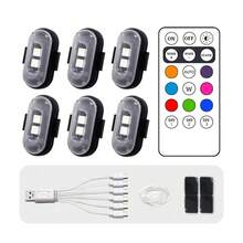 Wireless Remote LED Strobe Light For Car, Motorcycle, Bicycle, Decorative Warning Lamp, USB Rechargeable Airplane Indicator, 8-Color Car Lights - White - View 9