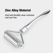 Face Massager Microneedle Roller For Face Zinc Alloy Derma Roller Facial Manual Massager Beauty Tools - Silver - View 9