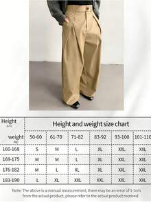 HEYKESON Men's Casual Solid Color Wide Leg Pants - Khaki - View 10