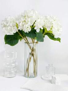 1/2/4pcs Artificial Hydrangea Bouquets, DIY Birthday Party Decorations, Wedding Flower Baskets, Bridal Bouquets, Home Decorations, Dining Rooms, Bedrooms, Windowsills, Vase Decorations, Outdoor Gardens, Back To School, Mother's Day, Easter, Room Decorations, Center Table Decorations, Wedding Decorations, Spring Decorations, Bathroom Decorations, Gifts For Women, Housewarming Decorations - White - View 4