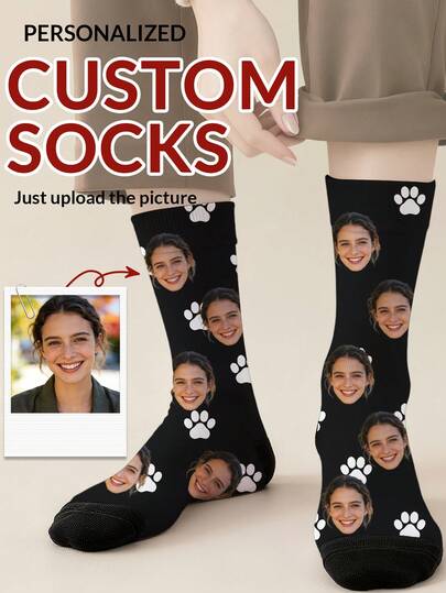 1 Paar Rugby Design personalisierte Herren Mittelhose Socken mit Frontdruck, Paar Socken für Herren und Damen, personalisiert mit Fotos, lustige Paar Socken, bequem und atmungsaktiv, kreatives Cartoon Design, perfekt für Feiertage, Geburtstage, Valentinstag, Ballspiel Geschenke, lustig, verrückt, Anime, mehrfarbige Socken. Benito Bowl Socken