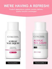 coscelia 8件套亚克力粉和EMA单体美甲套装 - 粉色、透明、裸色指甲粉，30毫升指甲液（水晶液体产品包装升级，随机发货），女士DIY美甲延长用品套装，沙龙礼品 - 彩色 - 查看 12