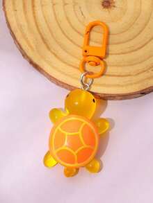 1pc/3PCS Cute Resin Big & Small Turtle Keychain, Cartoon Animal Backpack Pendant, Mobile Phone Charm - Multicolor - View 6