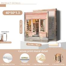 Tranh phong cách màu nước, tông màu nhẹ nhàng, chủ đề thư viện | Hiệu sách cổ điển, New York, thích hợp trang trí nhà cửa, phòng ngủ, phòng khách, phòng tắm, có khung. - A - Xem 14