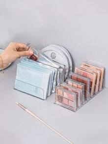 Cutie de depozitare acrilică transparentă 5/2/1 buc, cutie transparentă pentru depozitarea cosmeticelor, organizator cosmetic, cutie de depozitare a fardului de pleoape acrilic, depozitare a uneltelor, potrivită pentru depozitarea pudrei, fardului de pleoape, blush-ului și a altor produse cosmetice, cu separatoare pentru sertare, pentru utilizare cu palete de fard de pleoape cu 7 compartimente, decorarea camerei - Multicolor - Vizualizare 11