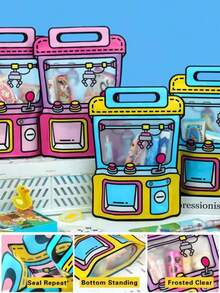 10pcs Cute Doll Design Gift Bags, Zipper Closure Plastic Snack Bag Suitable For Birthday, Party, Holidays - Daily/Party/Festival Use - View 4