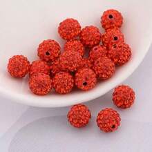 100颗10毫米陶瓷水钻珠，DIY手链项链饰品配件 - 100顆滿鑽陶泥珠 - 查看 7