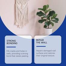 Kit de cuidado de paredes - Pasta para reparar manchas, grafitis, renovación, pintura descascarada y grietas en el hogar - A - Ver 3