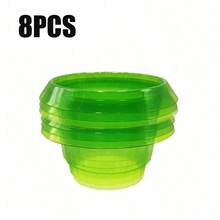 8/16pcs Plant Slug Collars Protection Set Green Round Snail And Slug Protective Cover Reusable Plastic Plant Covers For Indoor Garden Planter Plants Seedlings Protects Plants To Get Better Animal Snails Insects - Round - View 14