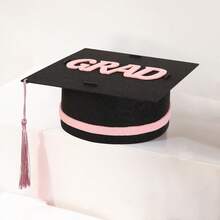 2 pièces Décoration de chapeau de mortier en feutre pour la fête de remise des diplômes 2026, 1 set/1 pièce, accessoire photo - diplômé - Voir 11