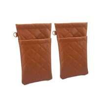 防水双层PU皮革时尚眼镜盒 - 按扣闭合，加固缝线，小巧眼镜袋（新款） - 彩色 - 查看 17