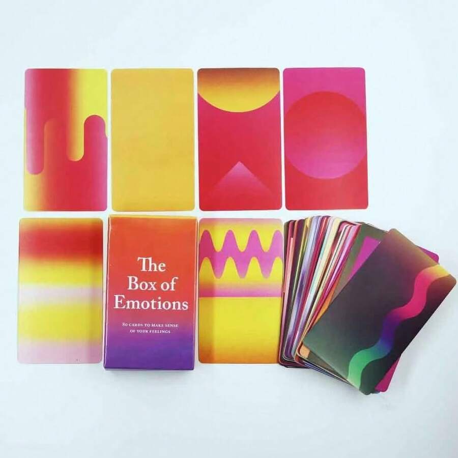 1 Set Emotional Decryption Cards, 80pcs Oracle Cards, Emotional & Spiritual Healing, Self-Reflection To Achieve Inner Peace, Strength And Clarity Of Mind, Ideal Holiday Gift - View 1