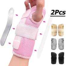 2PCS Wrist Brace For Carpal Tunnel - Night Sleep Support Splints For Right & Left Hand, Adjustable Compression Sleeve & Stabilizer For Men & Women - Multicolor - View 3