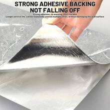 12Pcs PVC Marble Tiles Wall Sticker Self-Adhesive Stick Kitchen Bathroom Decor - A - View 6