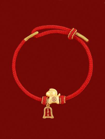 سوار خيط أحمر "الثروة قادمة" 2026 الجديد، سوار تميمة محظوظة ومباركة، مناسب كهدية للعائلة والأصدقاء والأزواج