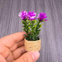 22 estilos de plantas en maceta decorativas en miniatura para casa de muñecas, plantas verdes realistas a escala 1:12 1:6 para casa de muñecas, suculentas, camas de flores, jarrones, accesorios decorativos para cocina, dormitorio, sala de estar, baño y jardín de la casa de muñecas - Multicolor - Ver 14