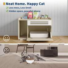 Cat Litter Box Enclosures - Wood - View 7