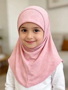 1pc Girls' Bali Chiffon Printed Headscarf, Elastic & Comfortable Ramadan Hijab, Halal Headwear For Daily & Ramadan Wear - 1PC - View 7