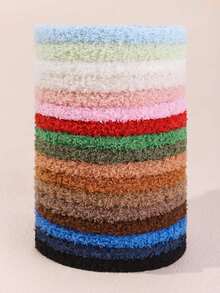 1个纯色毛绒发箍，简约百搭日常佩戴发圈 - 彩色 - 查看 2