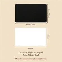 60PCS Artist Grade Blank Cards 90x55mm, Thick 300gsm White Cardstock, Perfect For DIY Crafts, Calligraphy Practice, Wedding Place Cards & Party Supplies, Bulk Blank Note Cards Set - A - View 2