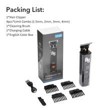 Hailicare 黑色电动理发器，带数字显示屏，专业理发器，快速充电，电池续航时间长，双充电，精密刀片，家用/沙龙用渐变理发器 - 查看 12