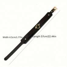 Punk Gothic Style Heart Traction Chain, Choker Necklace Jewelry Set, Adjustable Choker, Pet Leash - Multicolor - View 9