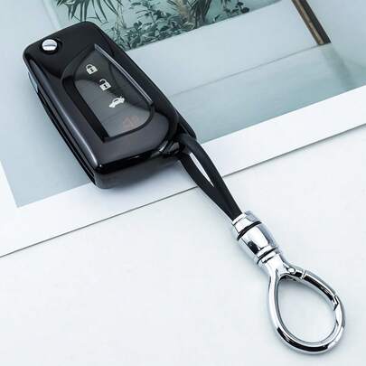 [Transparent]TPU Car Key FOB Cover Key Shell Protection Case With Keychain For T O Y O T A For Fortuner For Tundra For Camry For RAV4 For Highlander Smart Key Holder