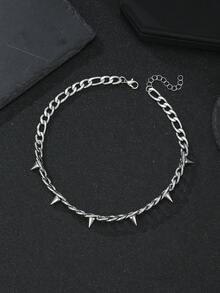 1 chiếc vòng cổ choker kiểu retro punk màu bạc, dây xích Cuban đính đinh tán, dành cho nam nữ, phong cách grunge goth, trang sức Y2K. - vòng cổ - Xem 4